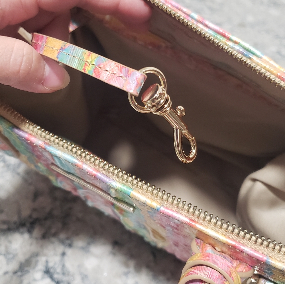 🍭Brahmin Small Caroline Satchel Saltwater Taffy Melbourne - Picture 9 of 16